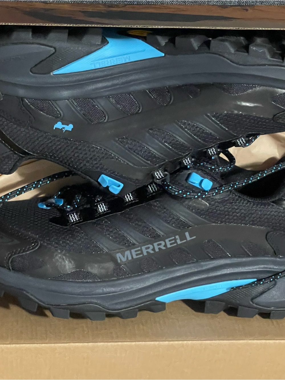 Merrell Men’s Black and Blue Trail Sneakers
